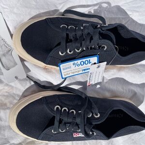 Superga Men's Dark Blue Canvas Sneakers